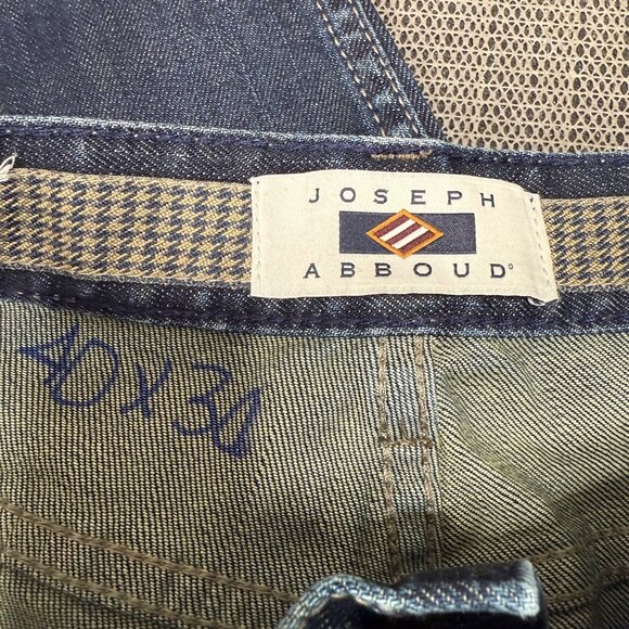 Joseph Abboud Mens Size 40x30 Blue Distressed Straight Fit Jeans - Picture 3 of 9